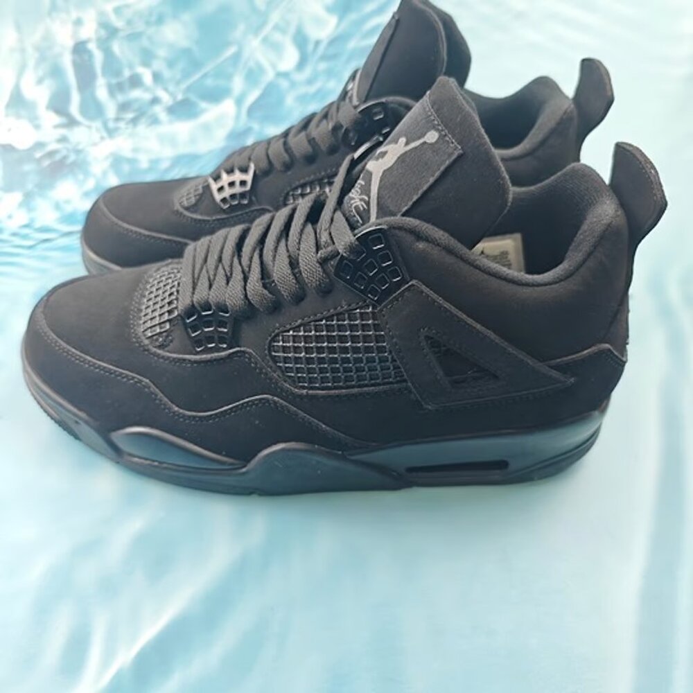 Nike Air Jordan 4 New Men's Sports Shoes black cat